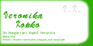 veronika kopko business card