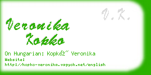 veronika kopko business card